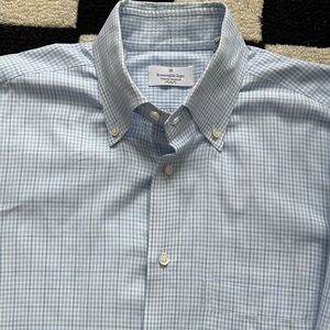 Ermenegildo Zegna Napoli Couture Light Blue Gingham Dress Shirt | L/42/ 16 1/2